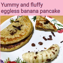 Healthy and yummy banana pancake